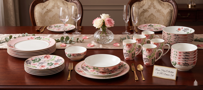 Rose Flora Dinner Set (30 Pcs)