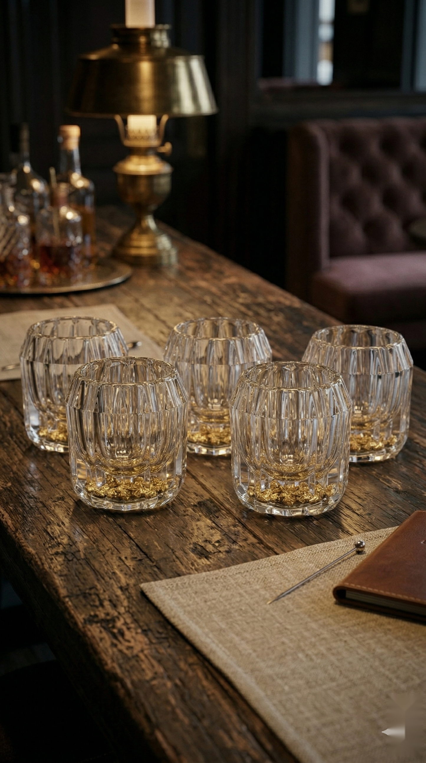 Gilded Base Vodka Glass Set