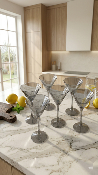 Smoke Martini Glass Set