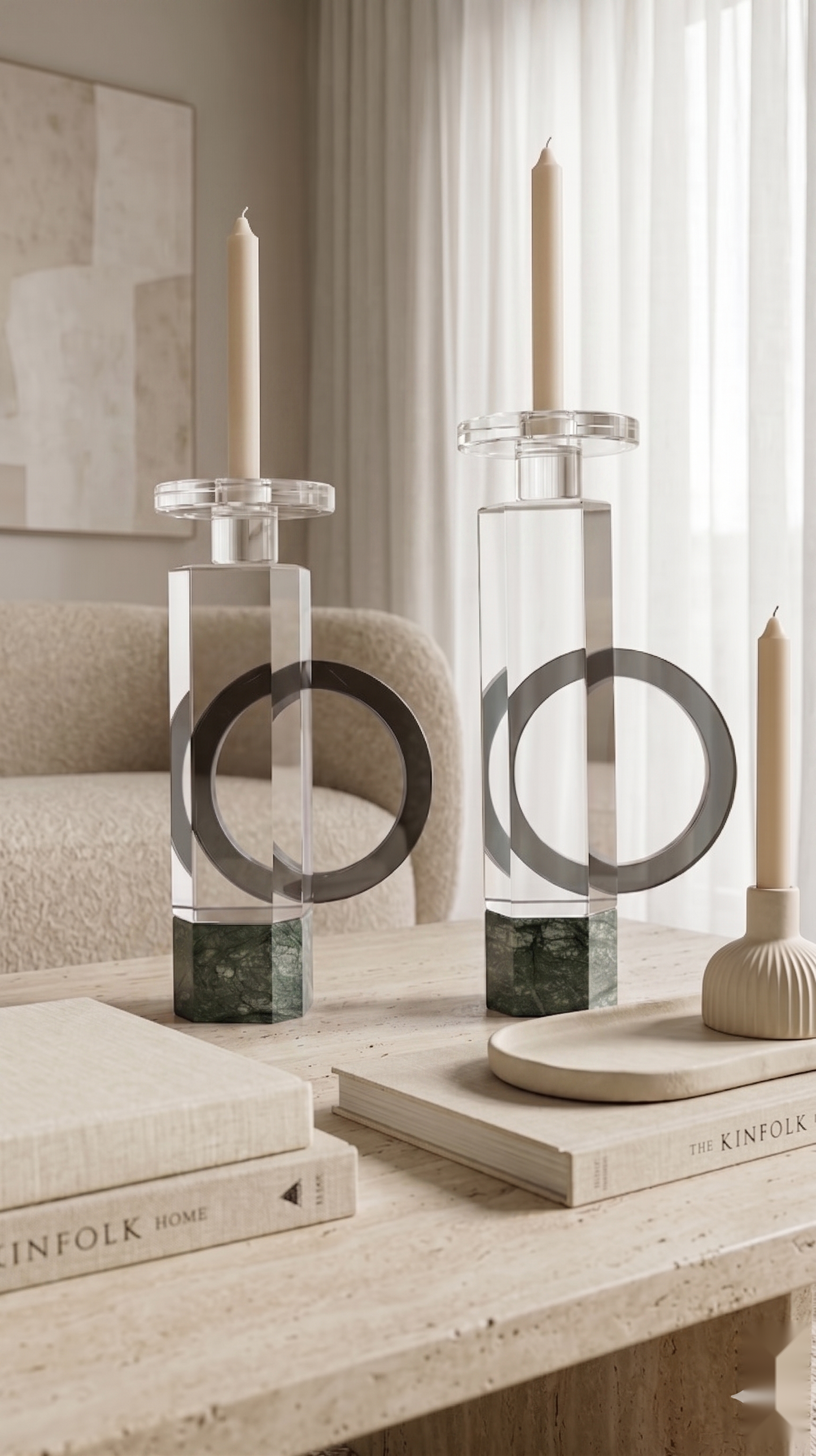 Luminous Crystal Candlestands