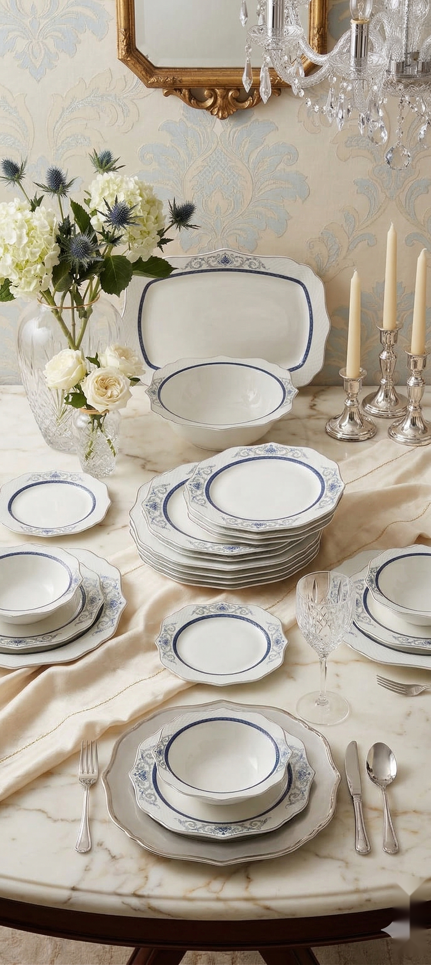 The Blue Regal Dinner Set (26 Pcs)