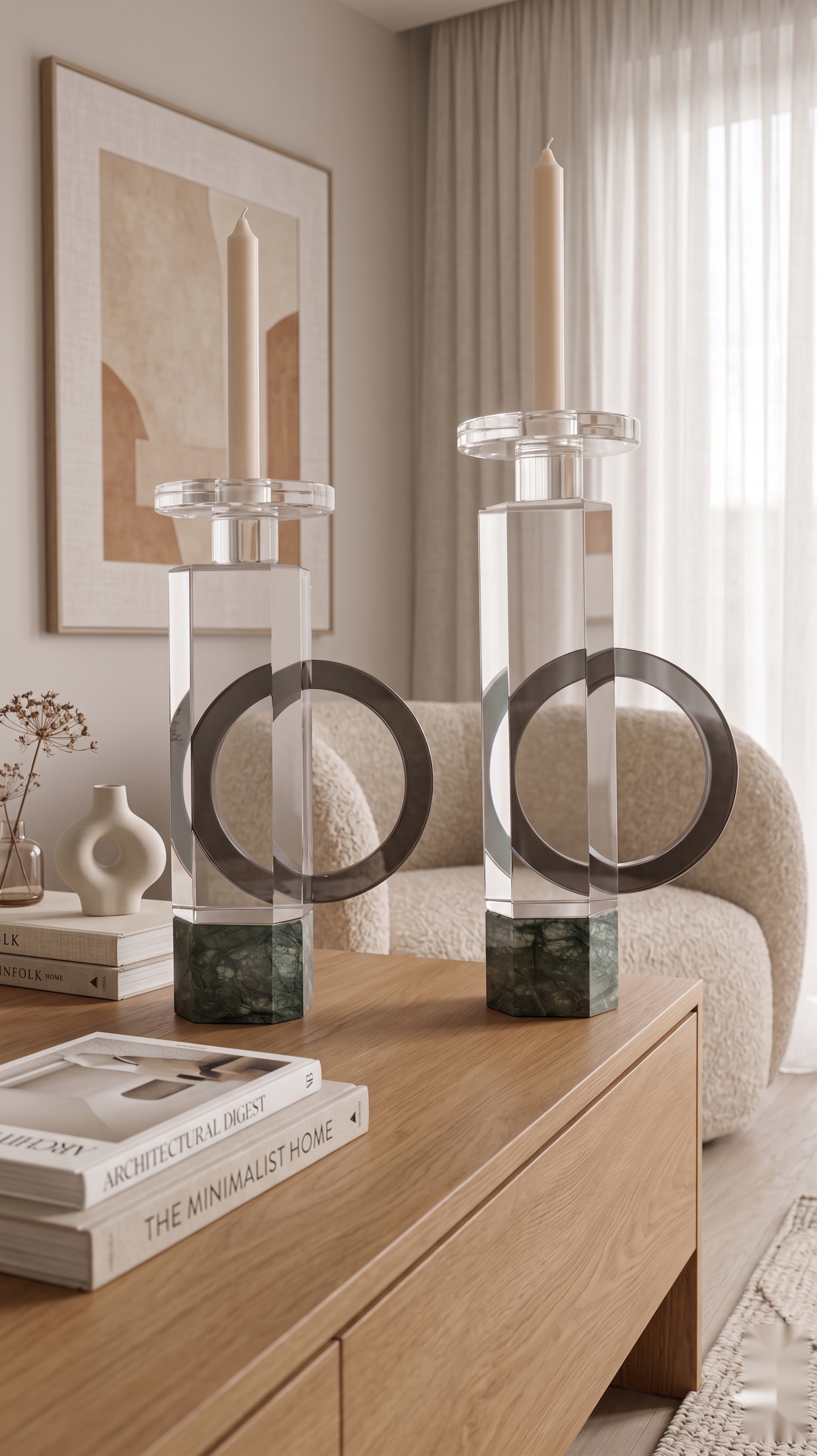 Luminous Crystal Candlestands