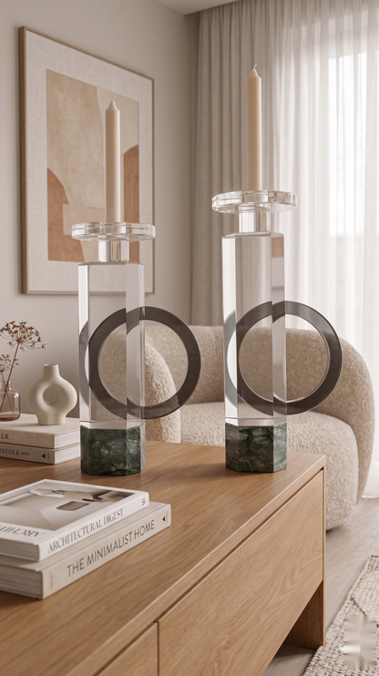 Luminous Crystal Candlestands