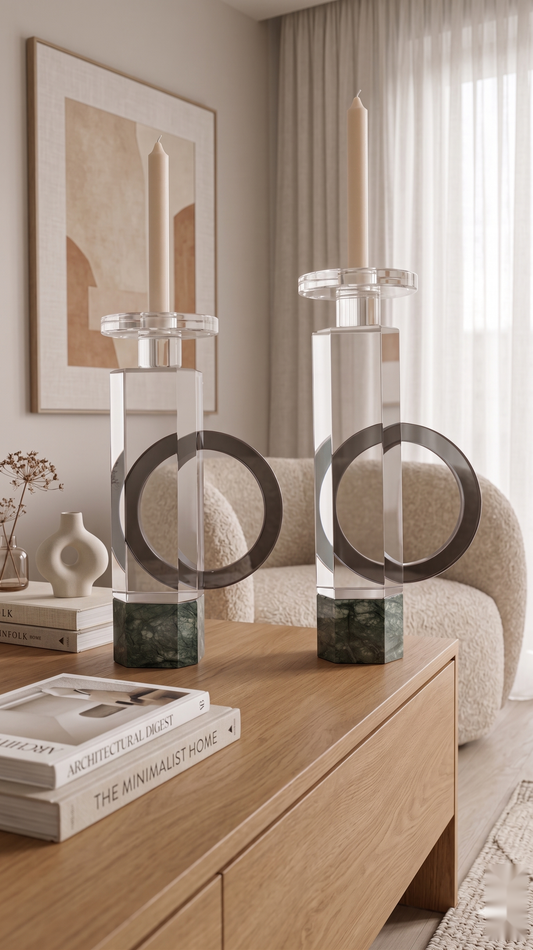 Luminous Crystal Candlestands