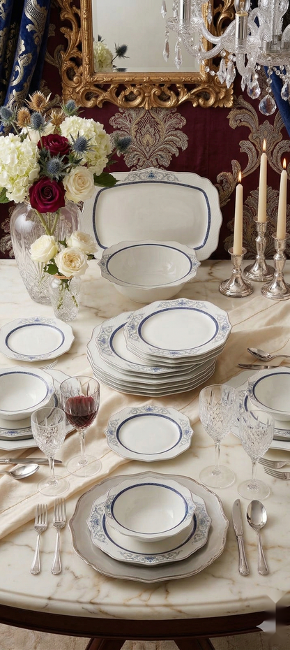 The Blue Regal Dinner Set (26 Pcs)