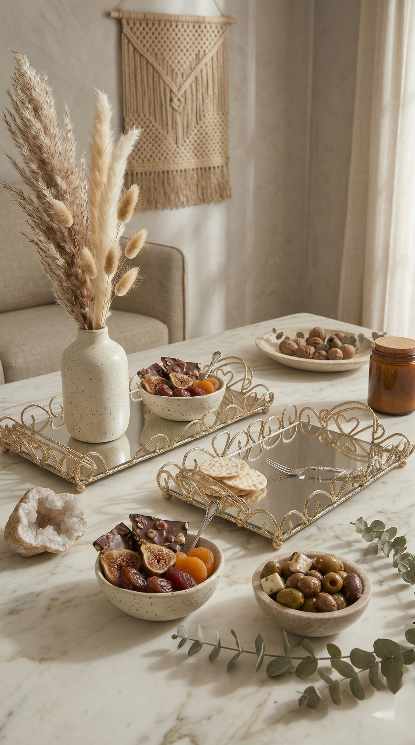 Versailles Mirror Tray Set