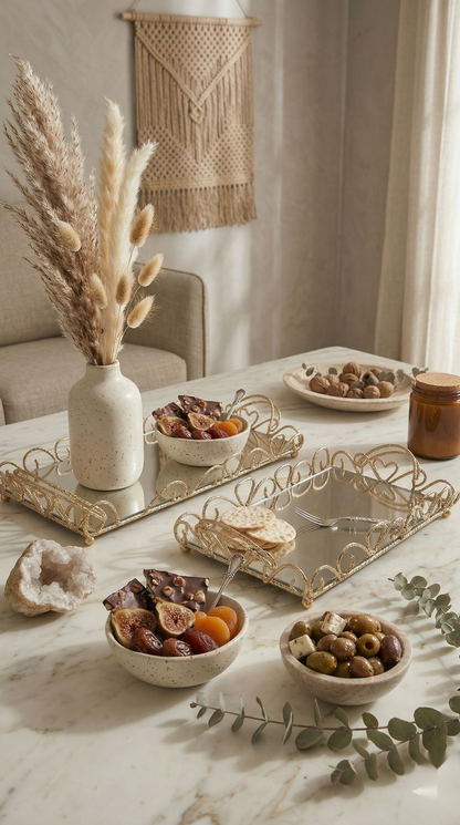 Versailles Mirror Tray Set