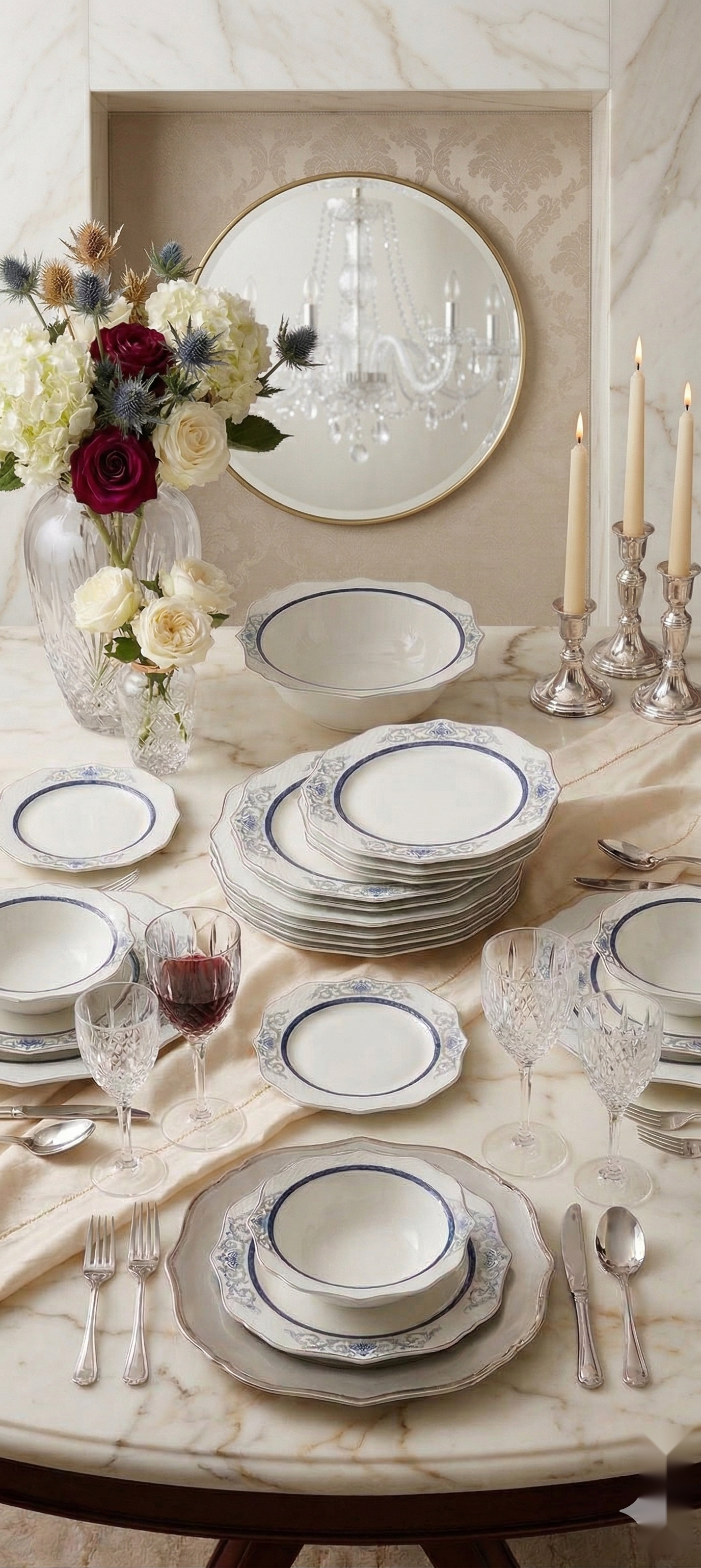 The Blue Regal Dinner Set (26 Pcs)