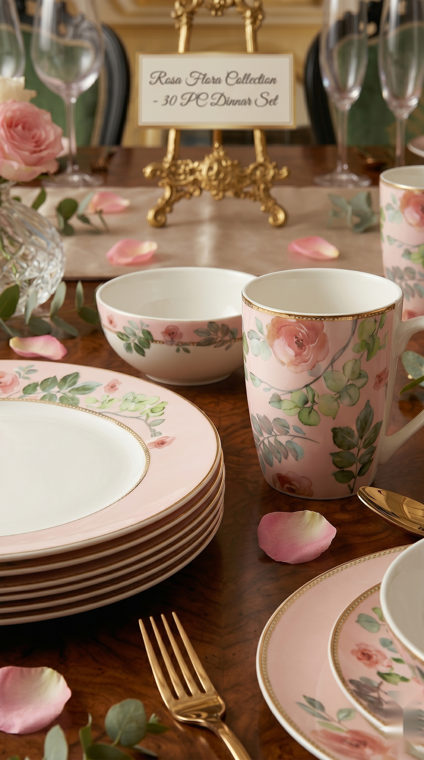 Rose Flora Dinner Set (30 Pcs)