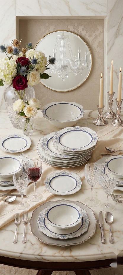 The Blue Regal Dinner Set (26 Pcs)