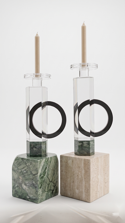 Luminous Crystal Candlestands