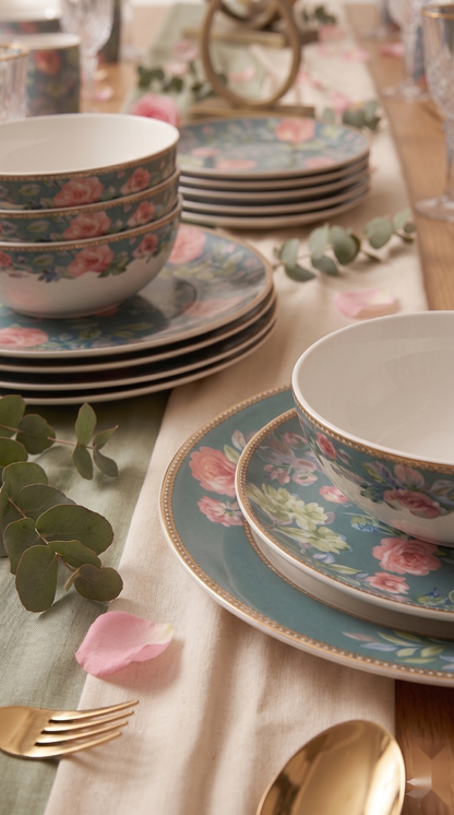 Green Flora Dinner Set (30 Pcs)