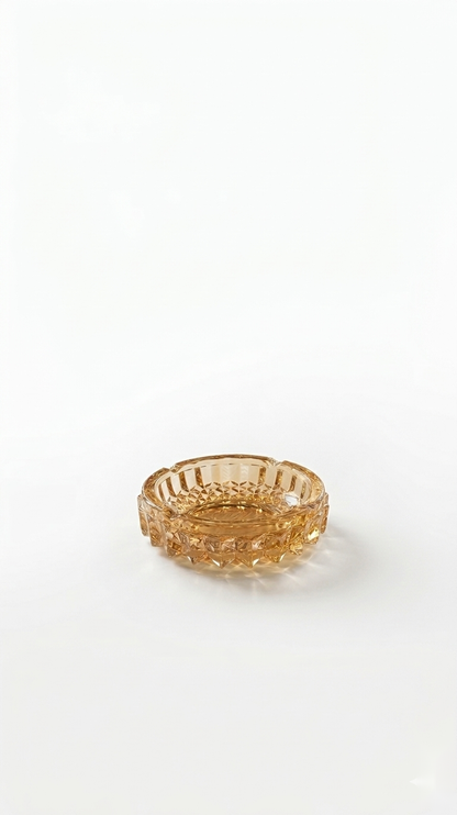 Amber Crystal Ashtray