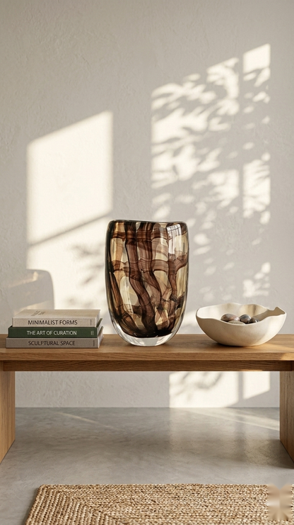 Amber Lattice Vase