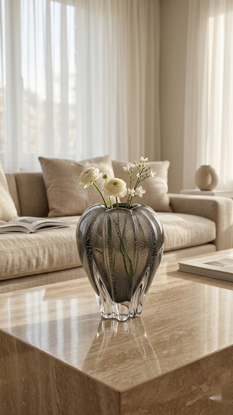Sculpted Veil Vase