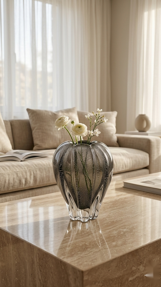 Sculpted Veil Vase