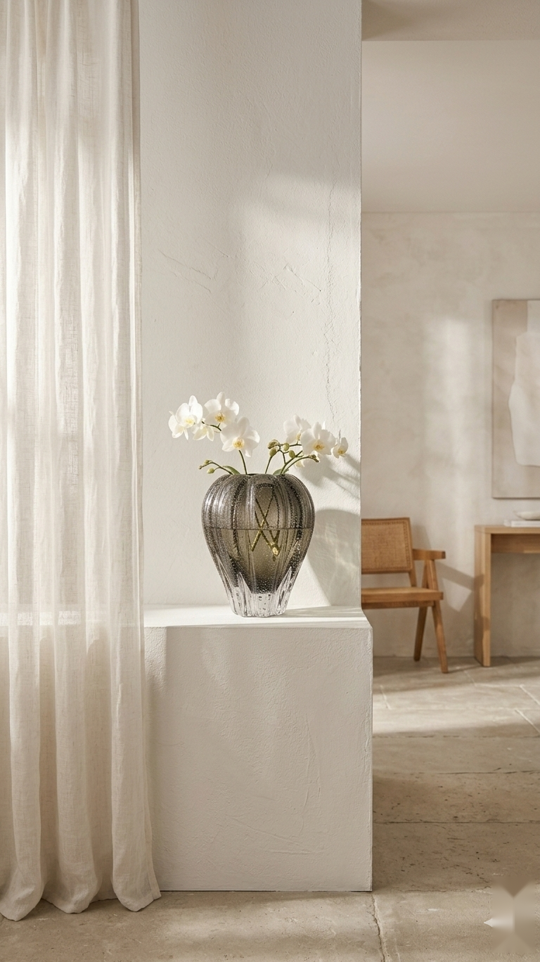 Sculpted Veil Vase