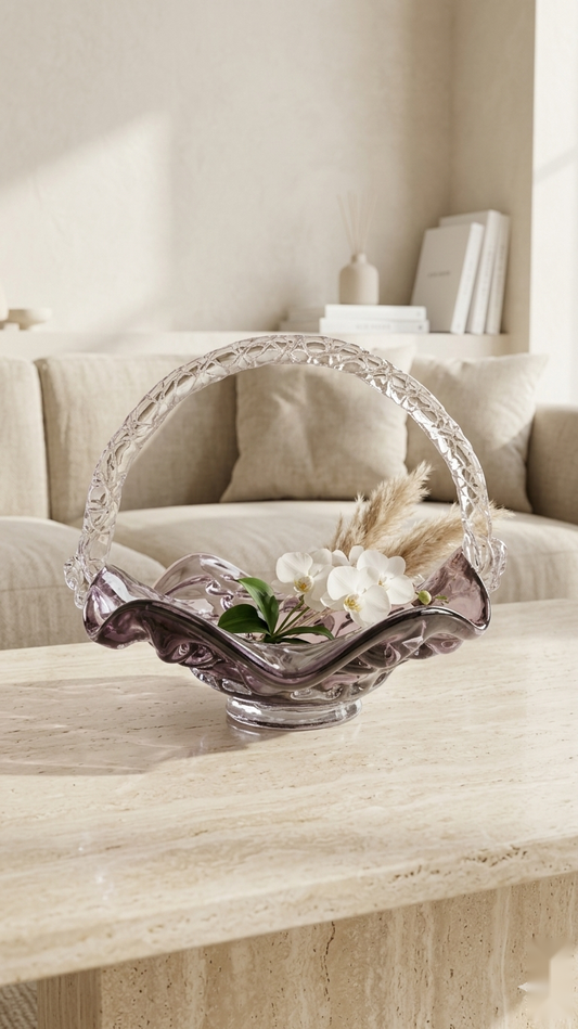 Lumina Noir Crystal Basket