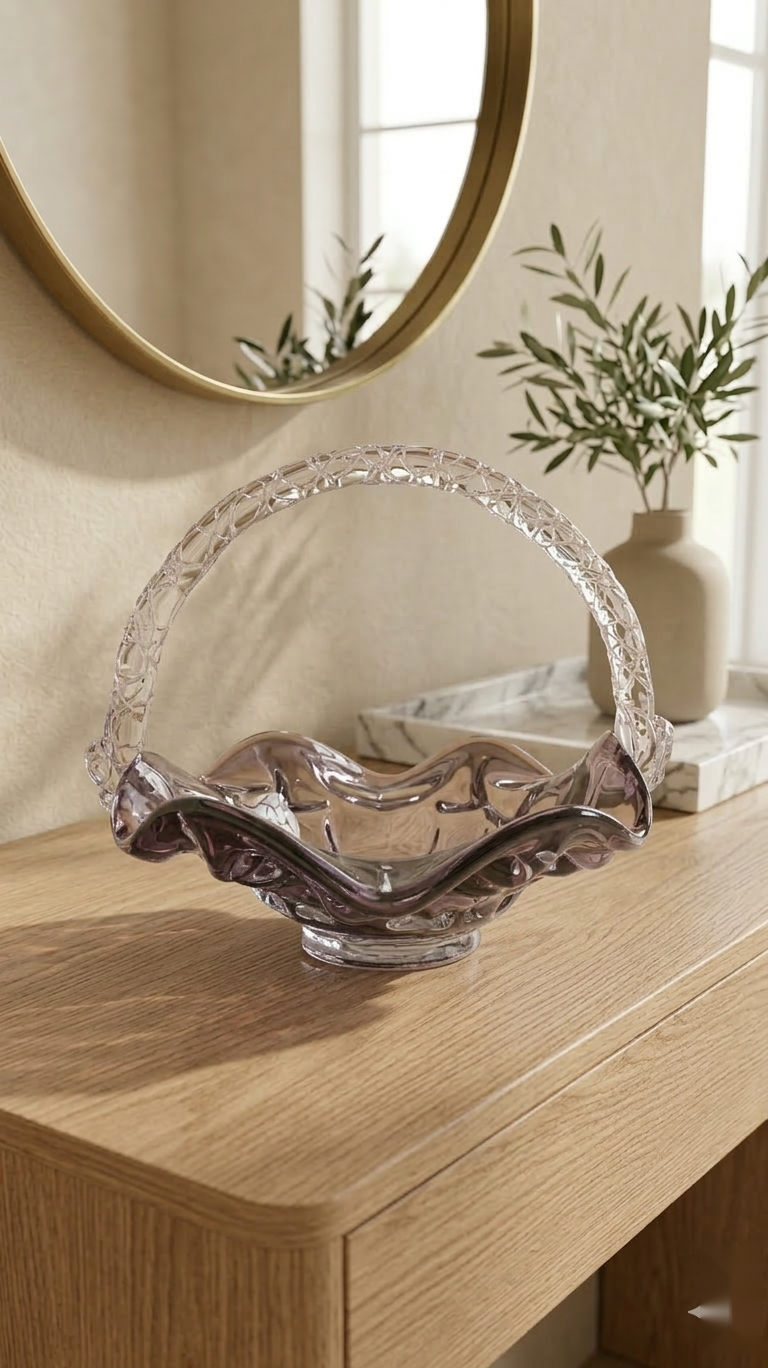 Lumina Noir Crystal Basket