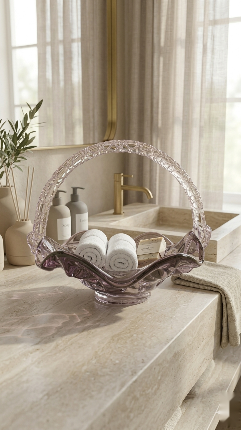 Lumina Noir Crystal Basket