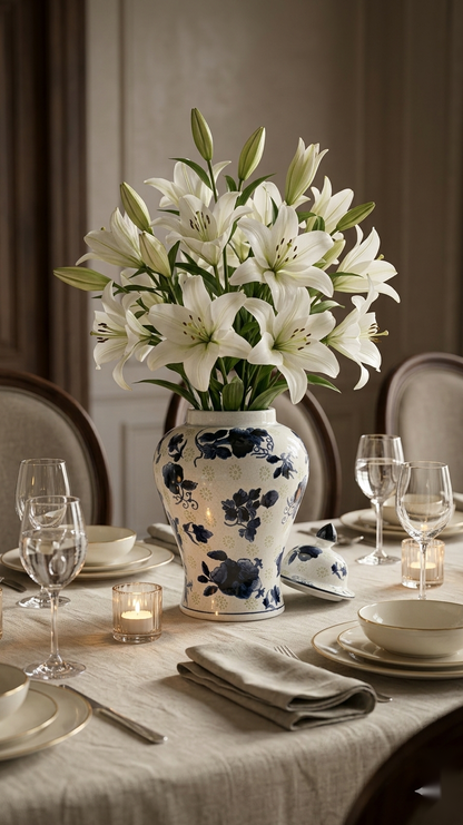 The Empress Indigo Vase