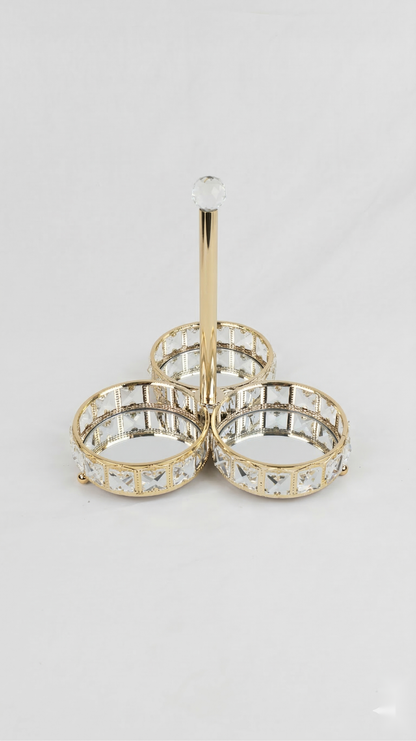 3 Section Crystal Serving Stand
