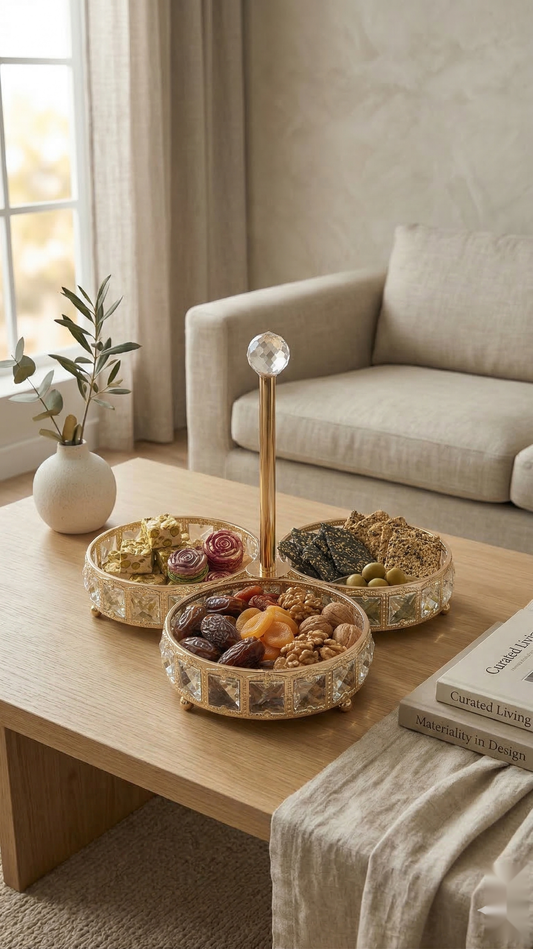 3 Section Crystal Serving Stand