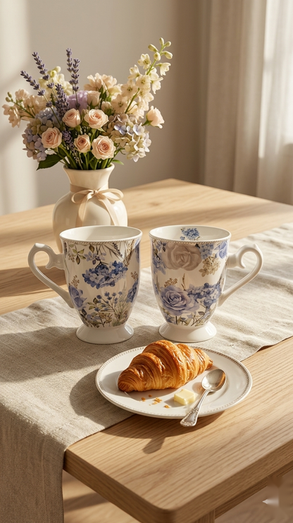 Indigo Flora Mugs
