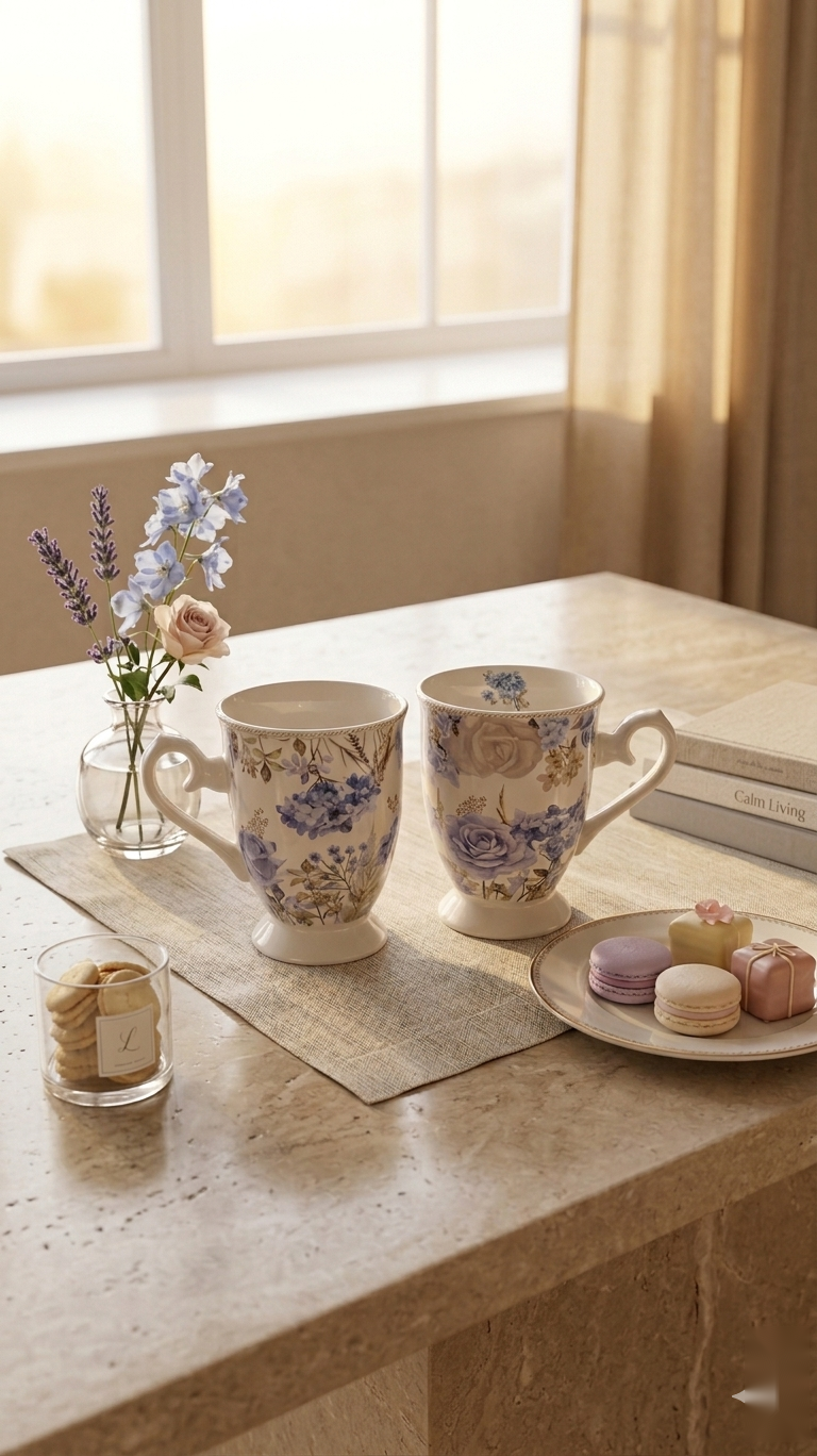 Indigo Flora Mugs