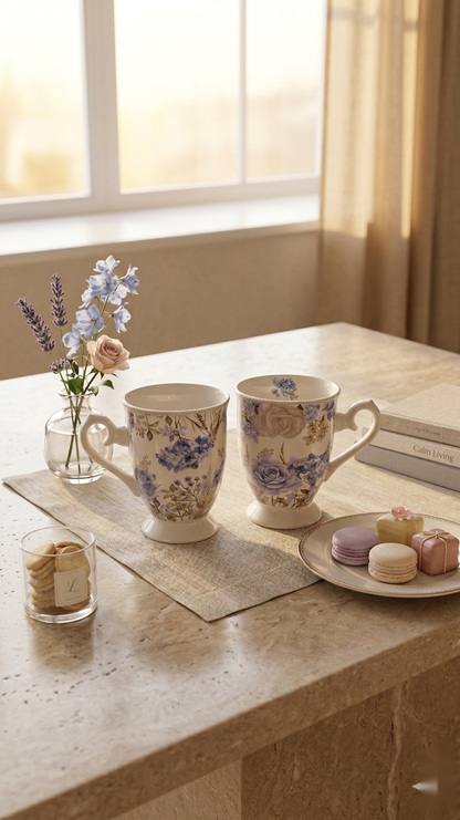Indigo Flora Mugs