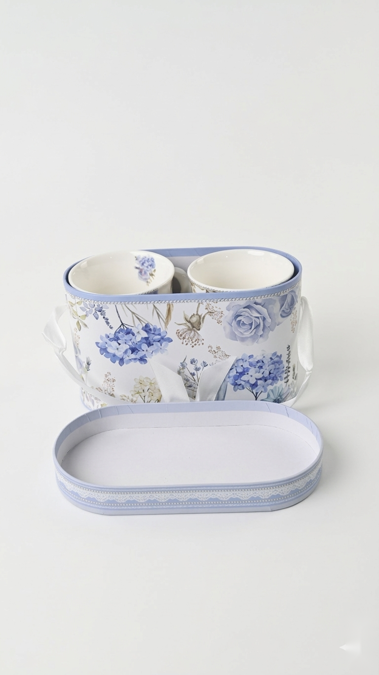 Indigo Flora Mugs