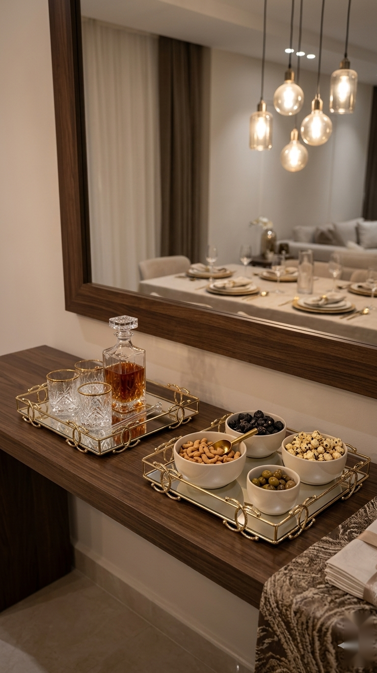 The Empress Mirrored Tray Set
