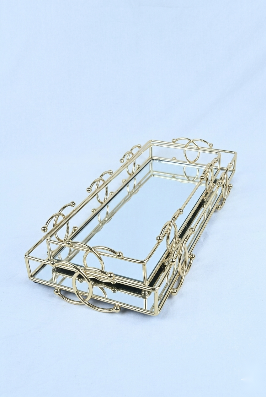The Empress Mirrored Tray Set