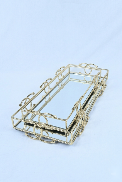 The Empress Mirrored Tray Set