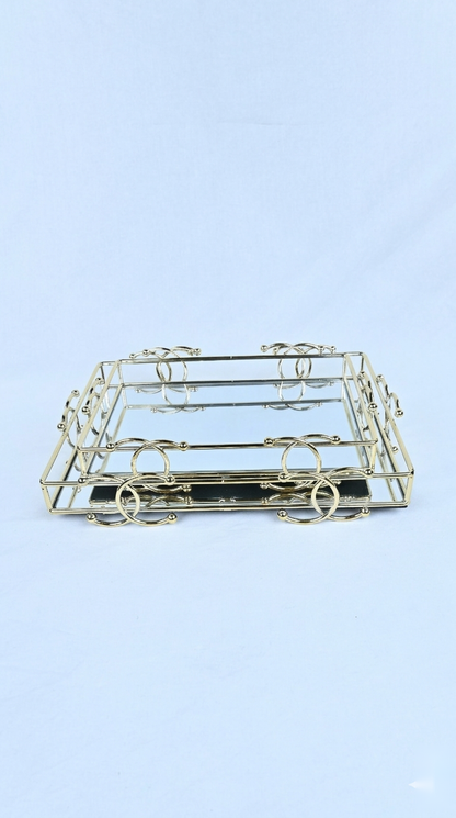 The Empress Mirrored Tray Set