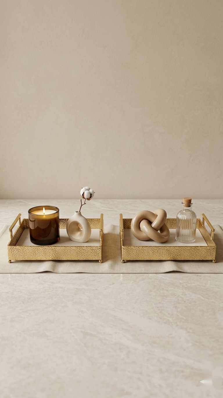 Sterling Hammered Nesting Tray set