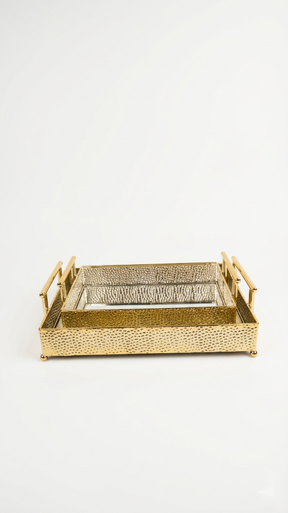 Sterling Hammered Nesting Tray set