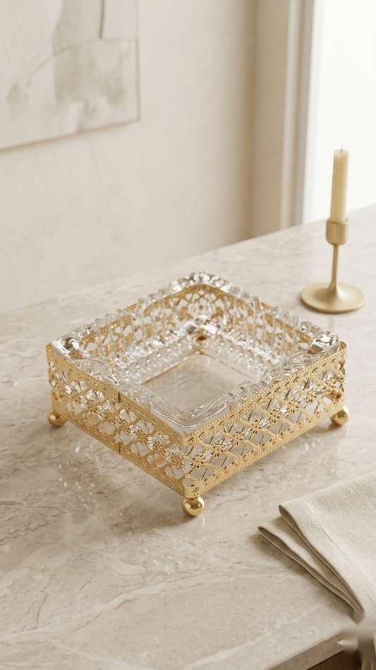 Gold Lattice Ashtray