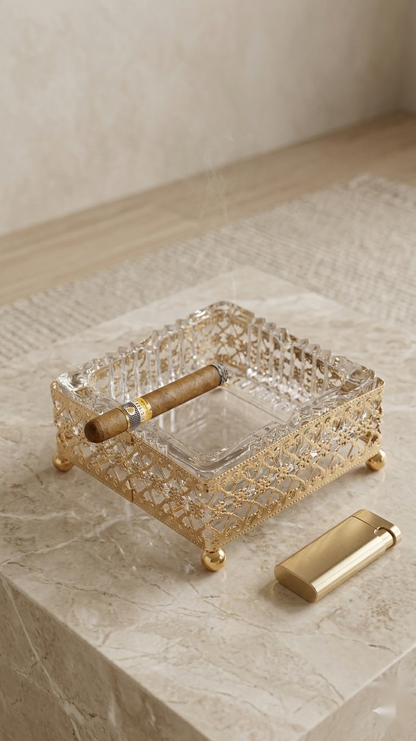 Gold Lattice Ashtray
