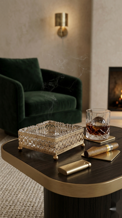 Gold Lattice Ashtray