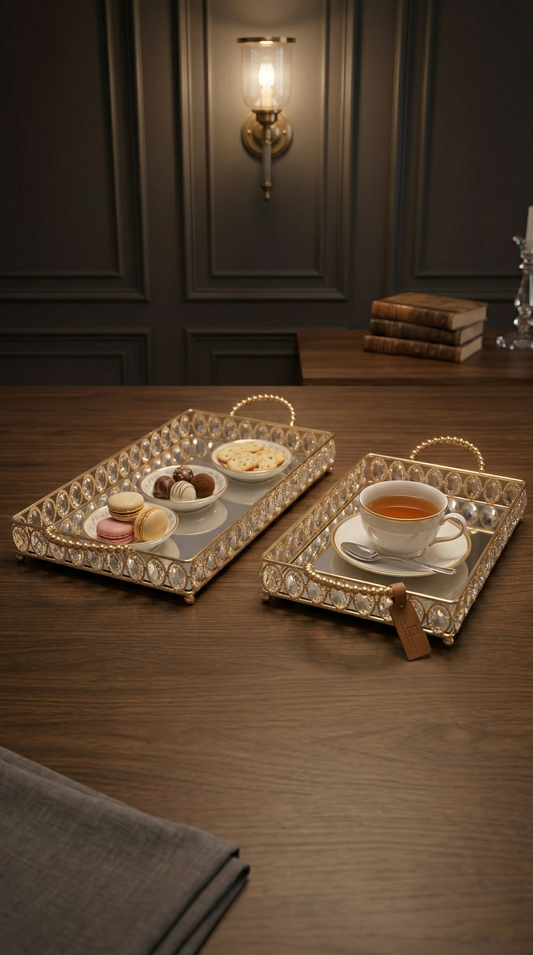 Sovereign Crystal Tray Set