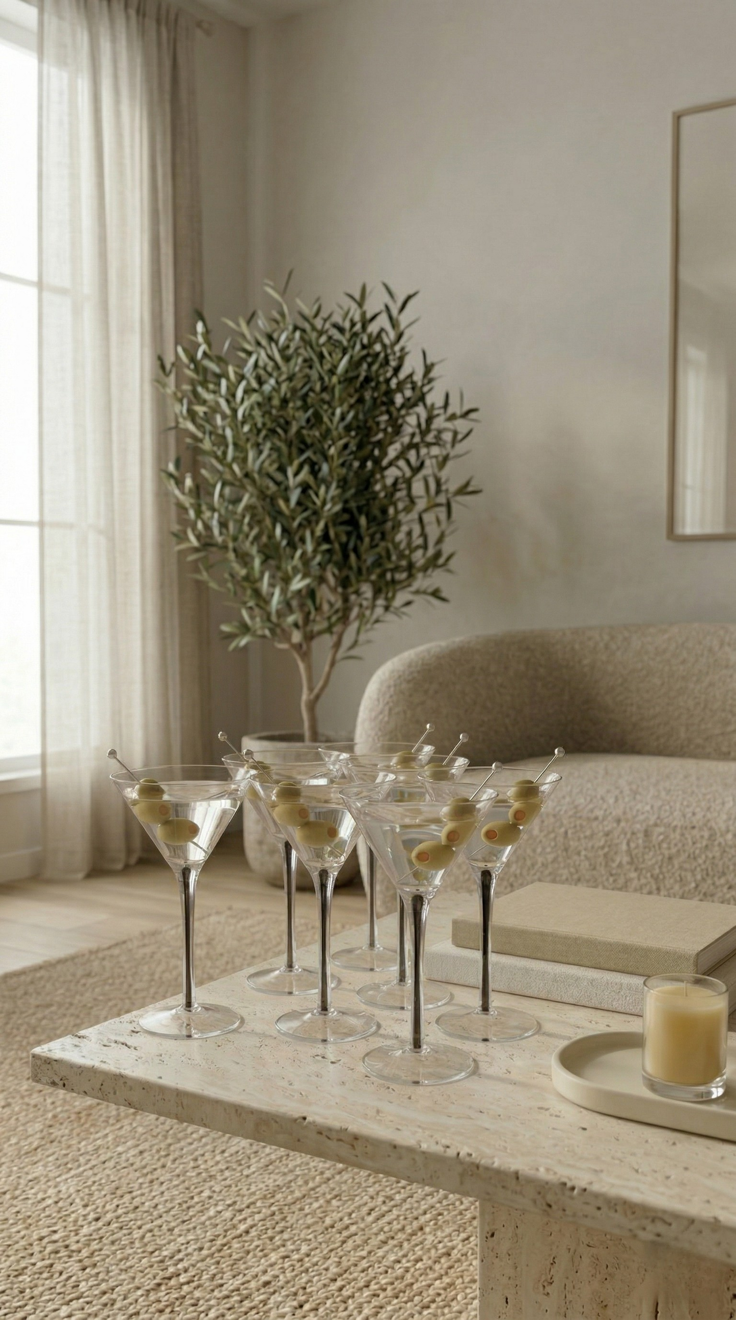 The Midnight Martini Glasses