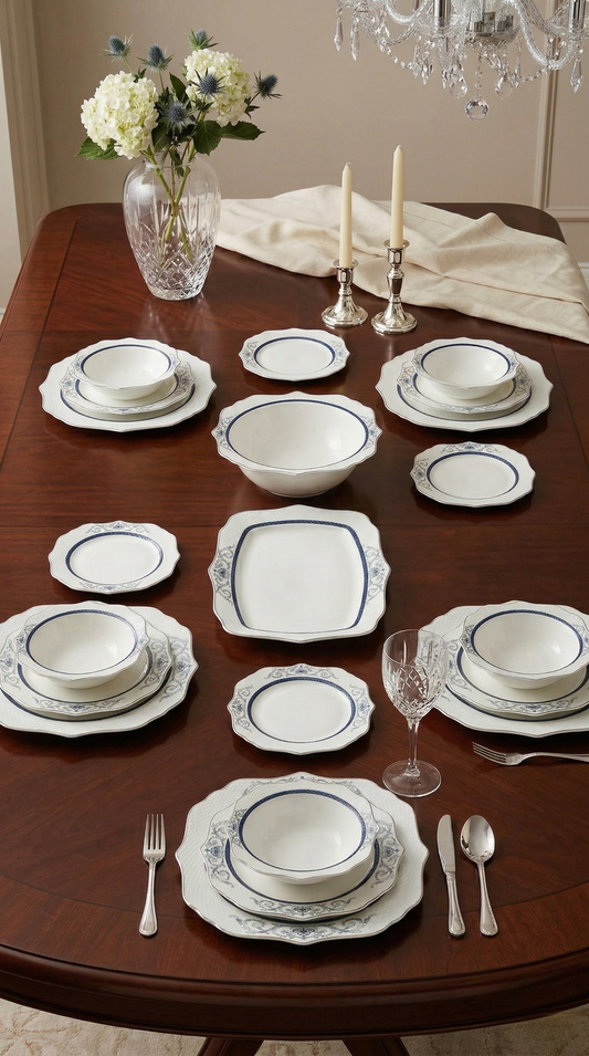 The Blue Regal Dinner Set (26 Pcs)