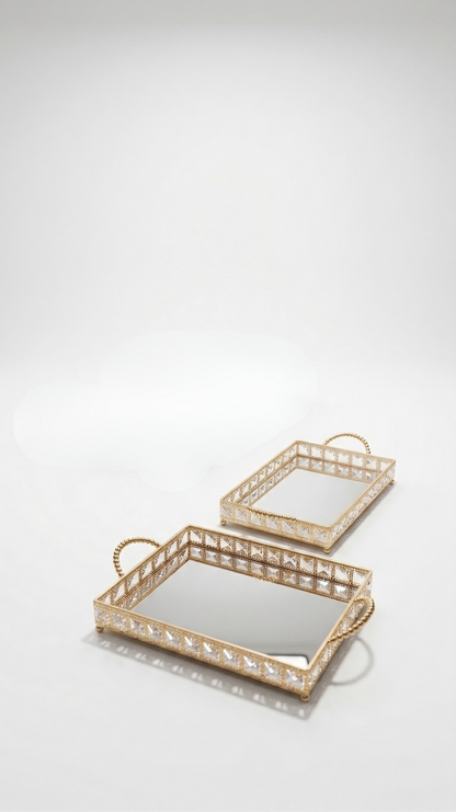 The Lumina Crystal Tray Set