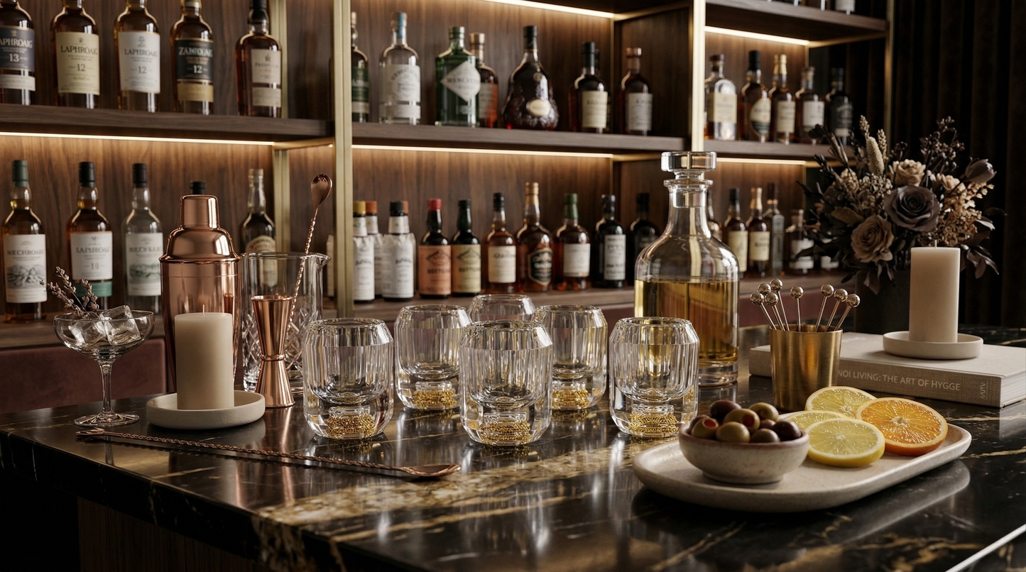 Gilded Base Vodka Glass Set