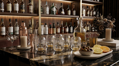 Gilded Base Vodka Glass Set