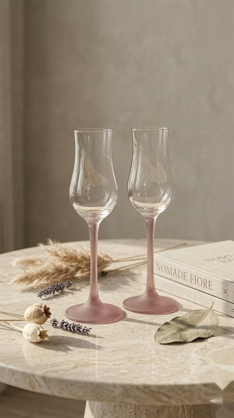 Pink Mist Stemware Set