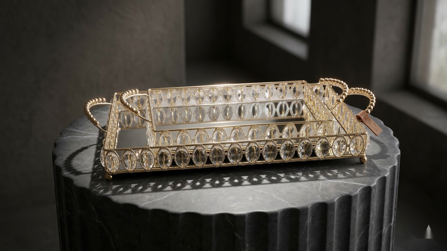 Sovereign Crystal Tray Set