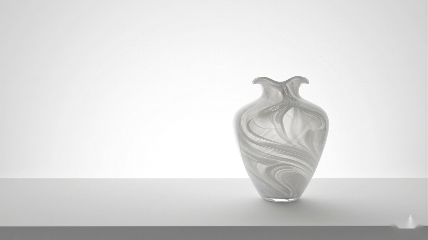 Swirl Art Glass Vase