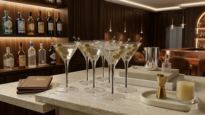 The Midnight Martini Glasses